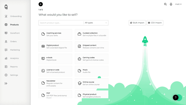 New SendOwl product creation and management experience